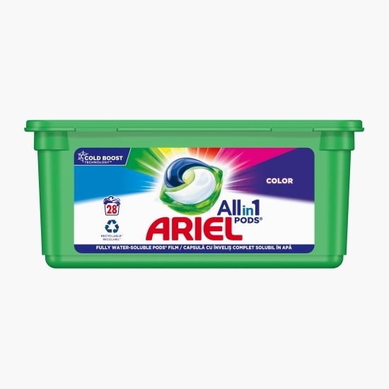 Detergent de rufe capsule All in1 Pods Color, 28 spălări