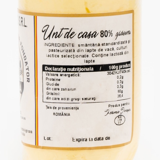 Unt de casă 80% grăsime, 240g