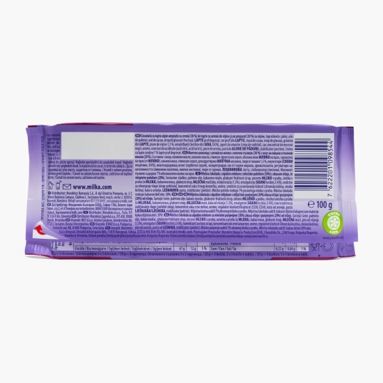 Ciocolată cu cremă de lapte cu aromă de vișine 100g