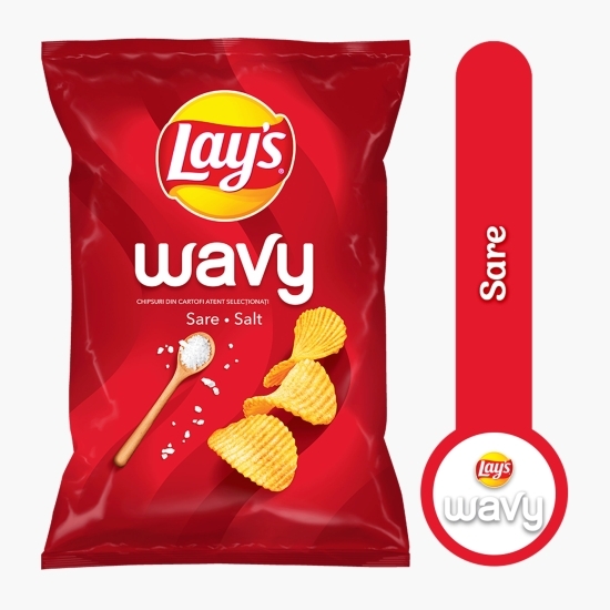 Chipsuri ondulate din cartofi cu sare, Wavy 115g