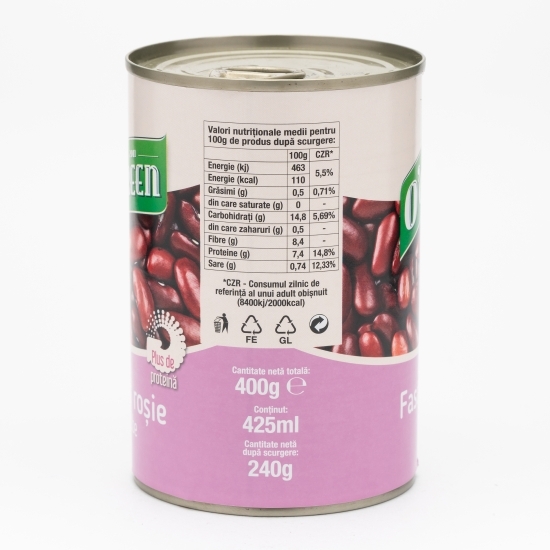 Fasole roșie boabe 400g