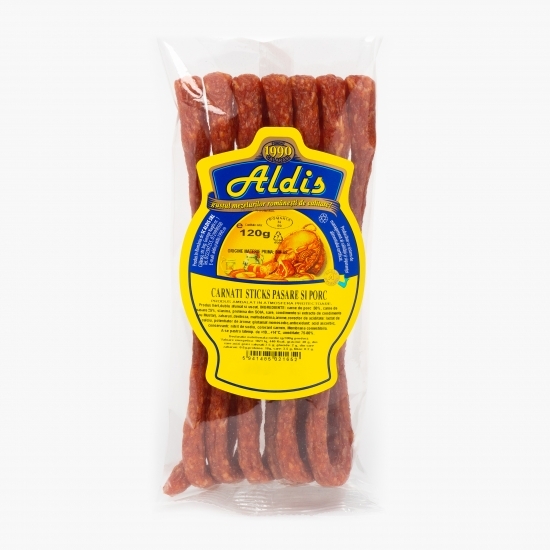 Cârnați sticks pasăre și porc 120g
