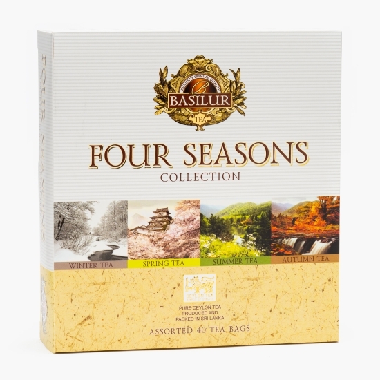 Ceai asortat negru și verde Four Seasons, 40 plicuri