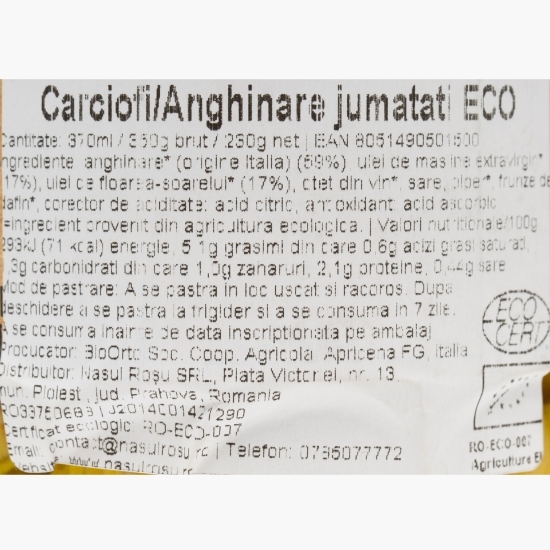 Anghinare jumătăți eco 350g