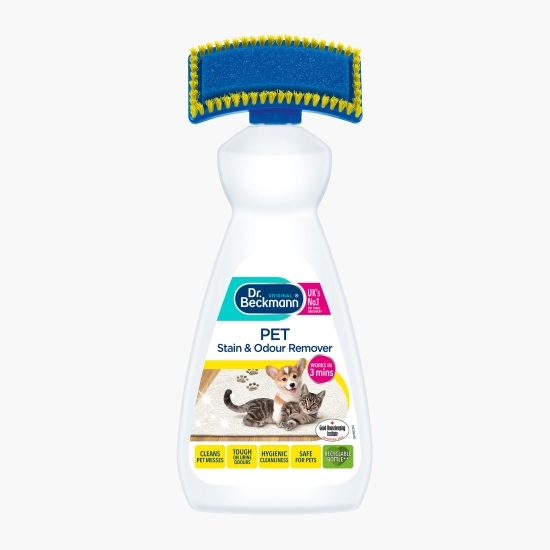 Detergent pentru pete și mirosuri de animale, cu perie 650ml