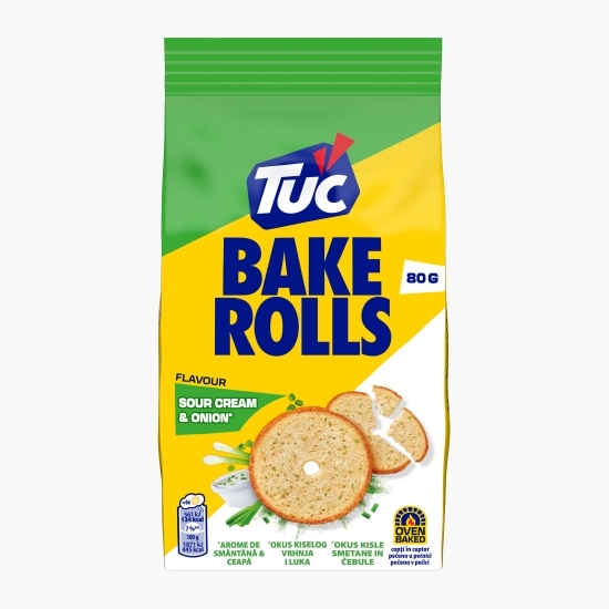 Rondele Bake Rolls cu smântână și ceapă 80g