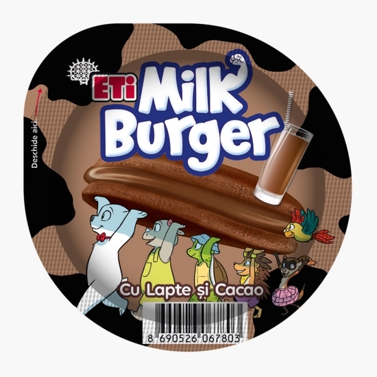 Prăjitură Milk Burger cu cacao, miere și cremă de lapte 35g