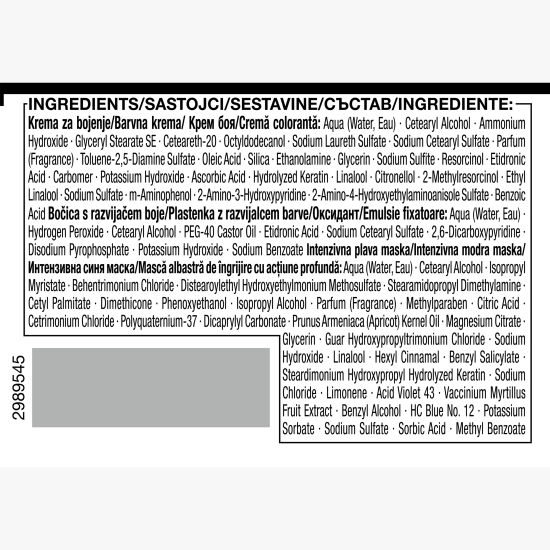 Vopsea de păr permanentă Professional Performance, 7-5 blond natural cenușiu, 115ml