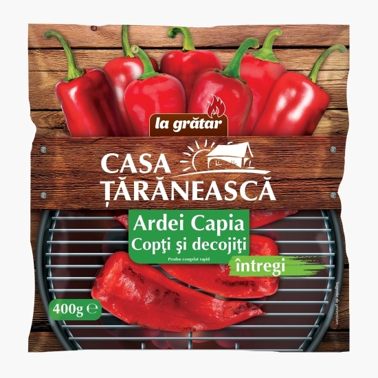 Ardei capia întregi, copți și decojiți 400g