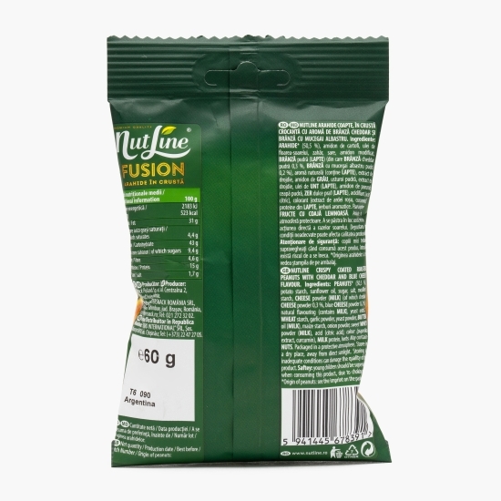 Arahide în crustă cu cheddar & brânză cu mucegai albastru Fusion 60g