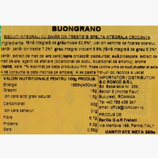 Biscuiți integrali Buongrano 350g