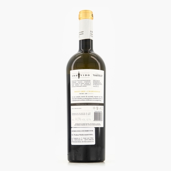 Vin alb sec Individo Pinot Gris & Chardonnay, 14%, 0.75l