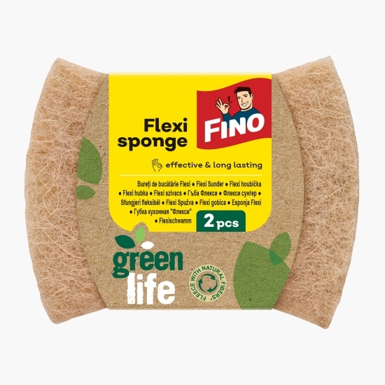 Bureți pentru bucătărie Flexi Green Life 2 buc