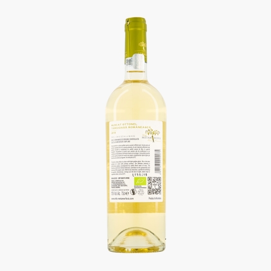 Vin alb sec eco Muscat Ottonel & Tămâioasă Românească, 13%, 0.75l