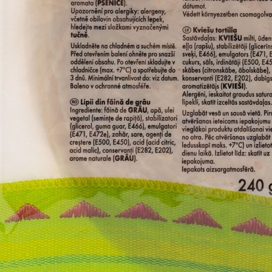 Lipii din făină de grâu Tortillas, 6 buc 240g