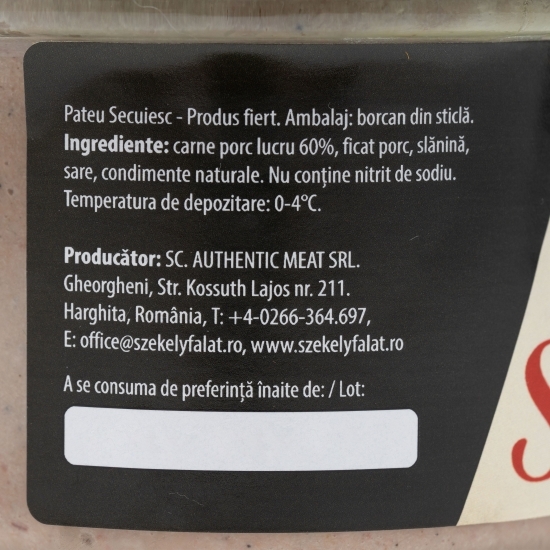 Pateu de casă la borcan 175g