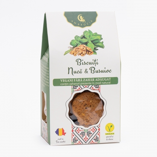 Biscuiți vegani cu nucă și busuioc 150g