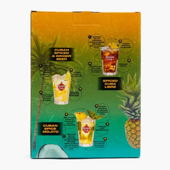 Rom Cuban Spiced 35% alc. 0.7l + 1 pahar