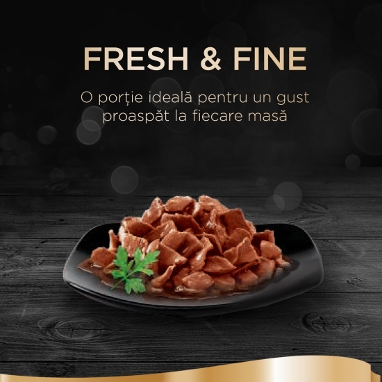 Hrană umedă pentru pisici adulte, 6x50g, cu pui și vită