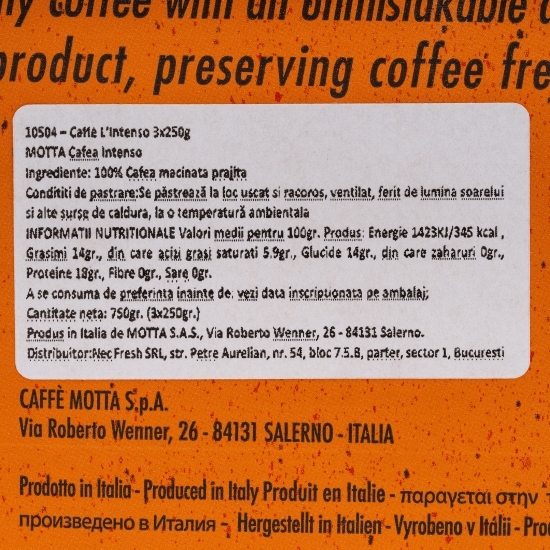 Cafea măcinată, prăjită Intenso 3 x 250g