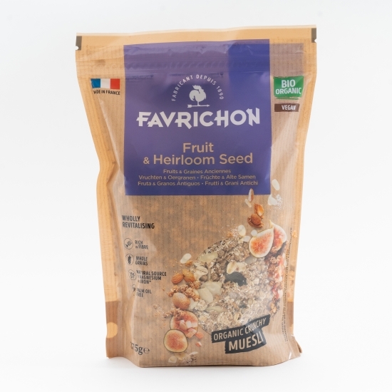 Musli crocant eco cu fructe, migdale și semințe heirloom 375g