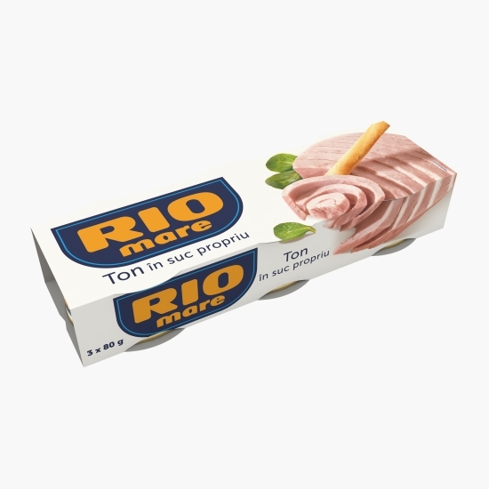Ton în suc propriu 3x80g