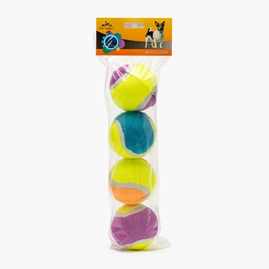Set mingi de tenis pentru câini, 4 bucăți