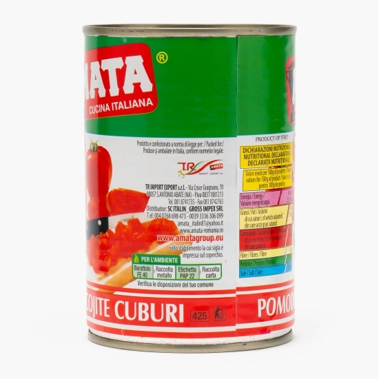 Roșii decojite cuburi 400g