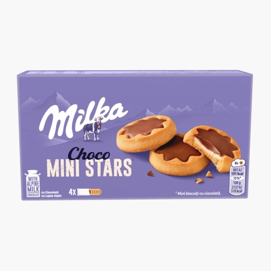Biscuiți cu cremă de lapte Choco Mini Stars 4 buc, 150g