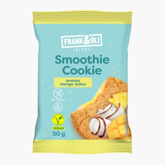 Cookie vegan cu smoothie de ananas, mango și cocos 50g