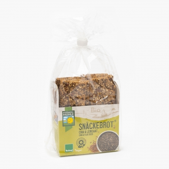 Pâine ecologică crocantă cu chia și semințe de in 200g