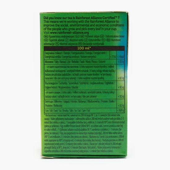Ceai verde cu aromă de mentă, 20 plicuri piramidale
