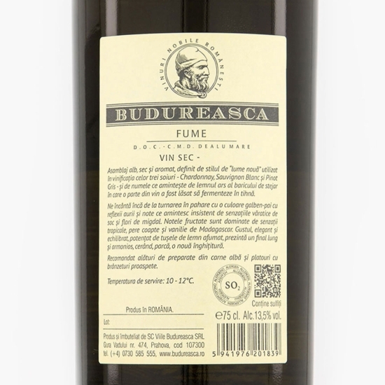 Vin alb sec Fume, 13.5%, 0.75l 