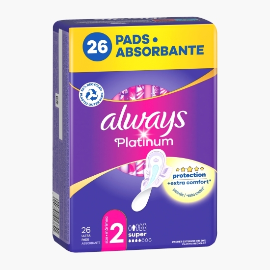 Absorbante Platinum Super Quatro Pack, 26 buc