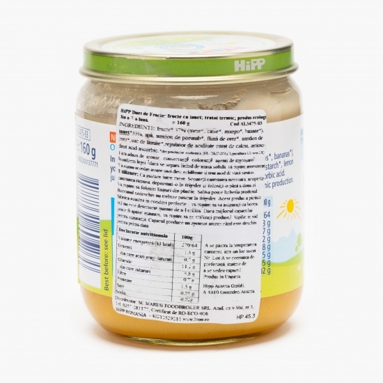 Gustare eco Fruit Duet cu fructe și iaurt, +7 luni, 160g