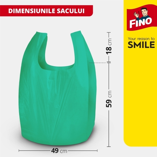 Saci menajeri cu mânere 35l, 100 buc