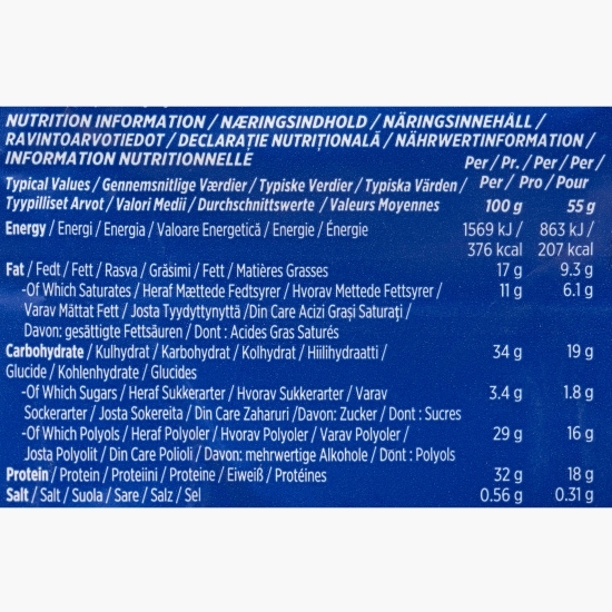 Baton proteic fără zahăr adăugat cu aromă de ciocolată și prăjitură brownie 55g