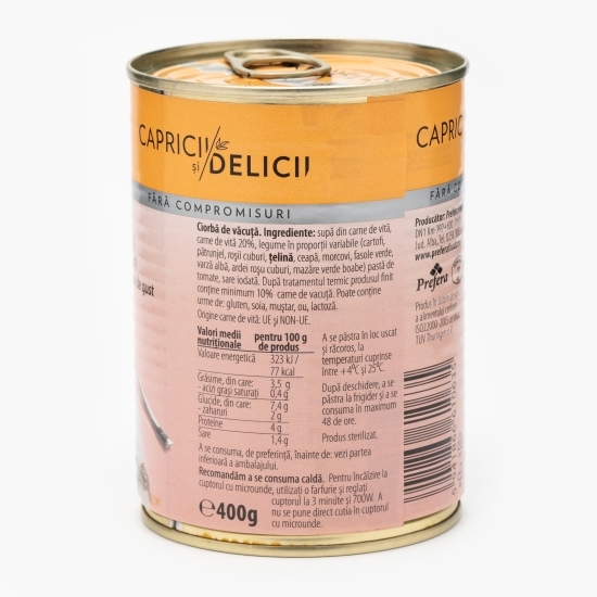 Ciorbă de văcuță cu smântână 400g