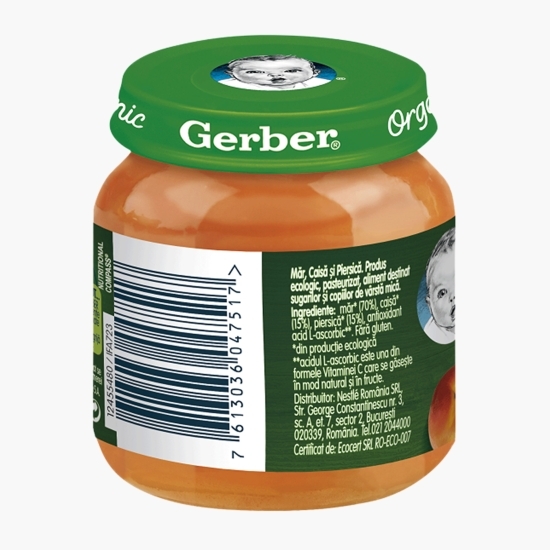 Piure eco din mere, piersică și caisă 125g