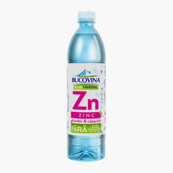 Apă îmbogățită cu Zinc, Ghimbir & Căpșuni, 0.7l