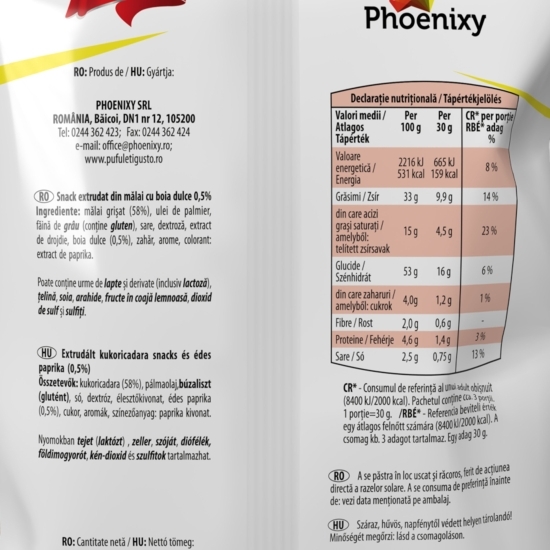 Pufuleți cu gust de paprika 80g