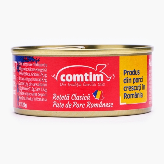 Pate de porc românesc 30% ficat, 120g