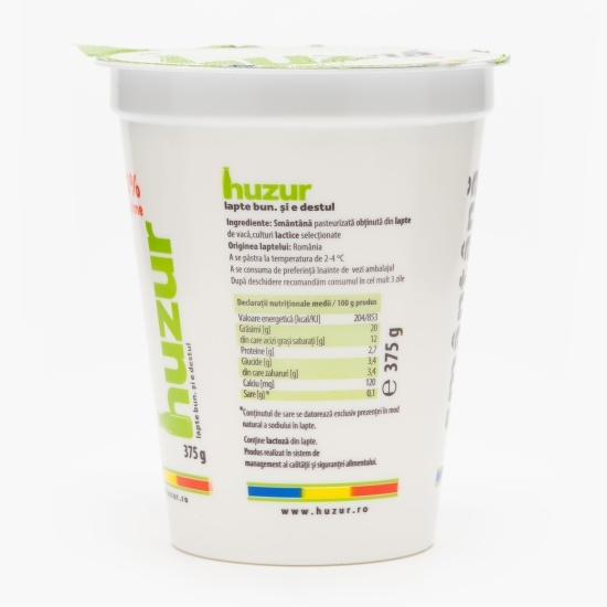 Smântână 20% grăsime 375g