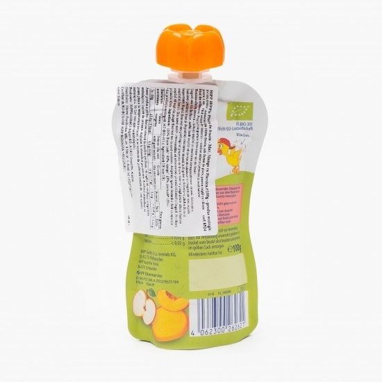 Piure ecologic de măr, mango, piersică, +1 an, 100g