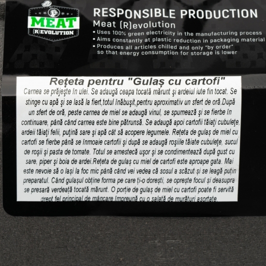 Carne de miel de lapte pentru gulaș 400g