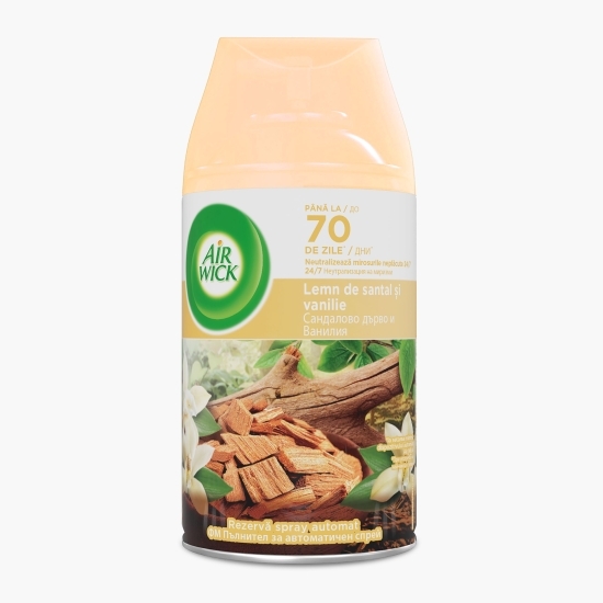 Rezervă spray odorizant automat de cameră Freshmatic Lemn de Santal & Vanilie, 250ml