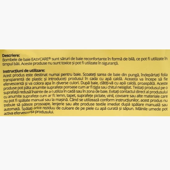 Bombe de baie efervescente pentru copii cu parfum de fructe exotice, +5 ani, 3 buc/pungă