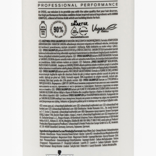 Balsam Salonplex pentru păr stresat sau deteriorat 440ml