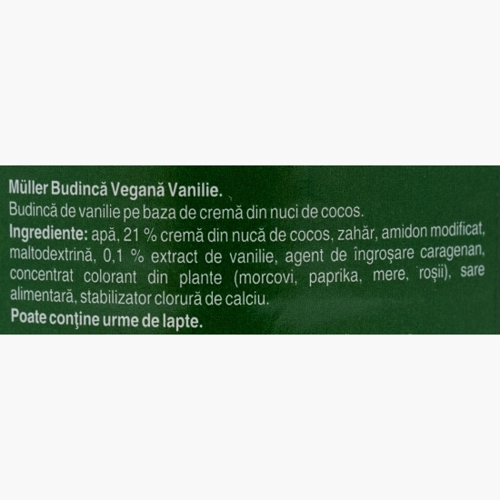 Budincă de vanilie vegană din cremă din nuci de cocos 300g