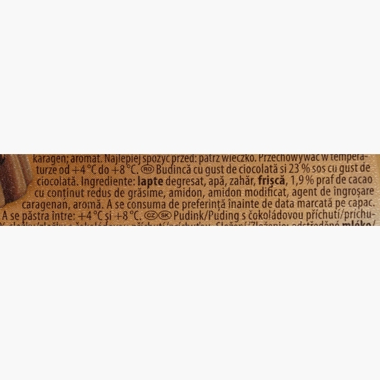 Budincă cu ciocolată și sos de ciocolată 450g